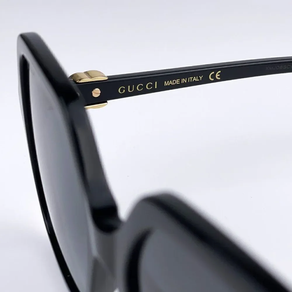 NEW GUCCI GG1072S 001 Black Gray Gradient Square Women Sunglasses
